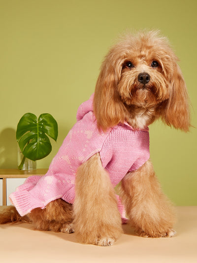 Suéter Hoodie para Perros Pequeños - Abrigo Invierno Tejido con Corazón - Image 37