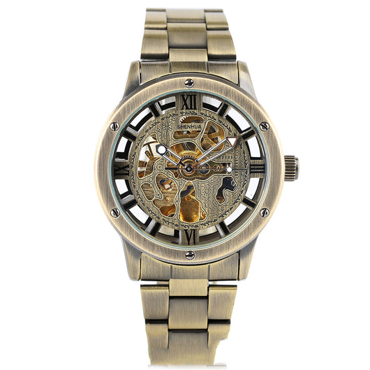Reloj Mecánico Automático Retro con Diseño Calado para Hombre - Image 2