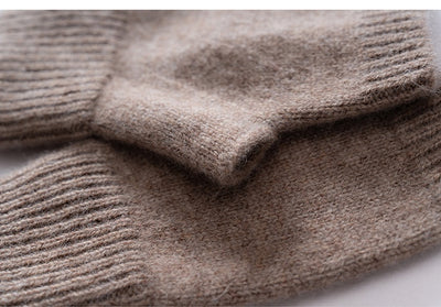 Guantes de Lana Merino Australiana sin Dedos con Flor Tejida y Cashmere - Image 19