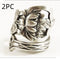 Stereo Rose Shaped Rings For Women, Vintage, Classic, 3D, Flower, Fashion, Wedding Party, Birthday Gift, Jewelry Flowers 5 2PCS