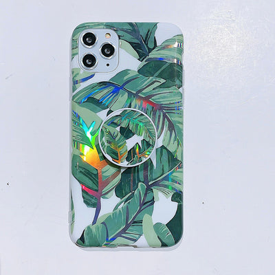 Funda para Celular con Diseño Floral Láser y Soporte - Image 5