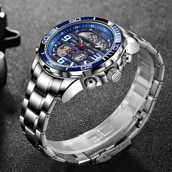 Reloj Deportivo Dual con Pantalla Digital y Analógica