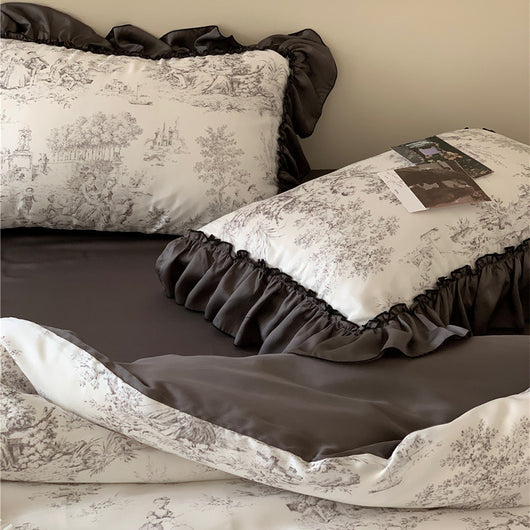 Juego de Cama Sedoso French Ice con Encaje Premium - Image 9