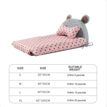 Cama Nido para Gatos Verano Desmontable y Lavable Lunares Grandes - Image 6