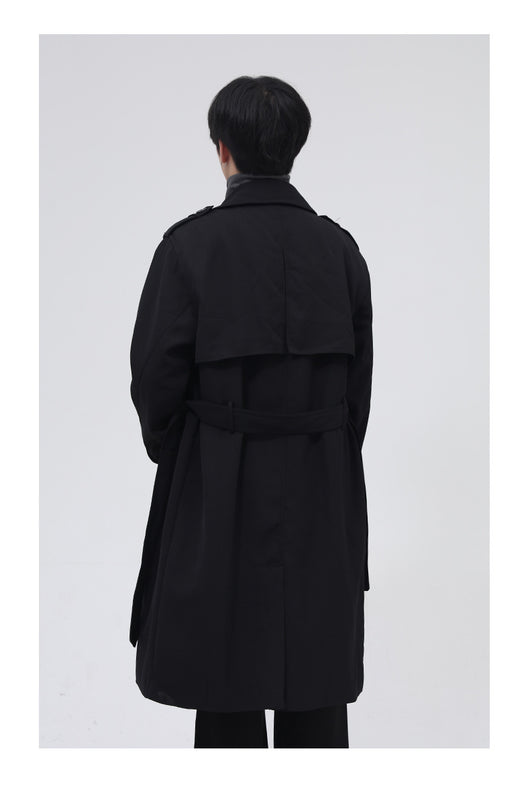 Gabardina Cruzada para Hombre con Cinturón Integrado - Image 15