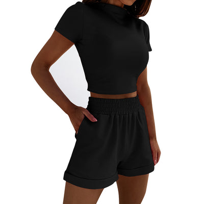 Conjunto de Moda Primavera Mujer: Blusa Corta y Short Talle Alto - Image 3