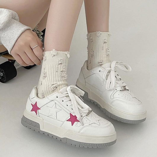 Zapatillas Deportivas Coreanas de Punta Redonda - Estilo Versátil y Elegante - Image 4