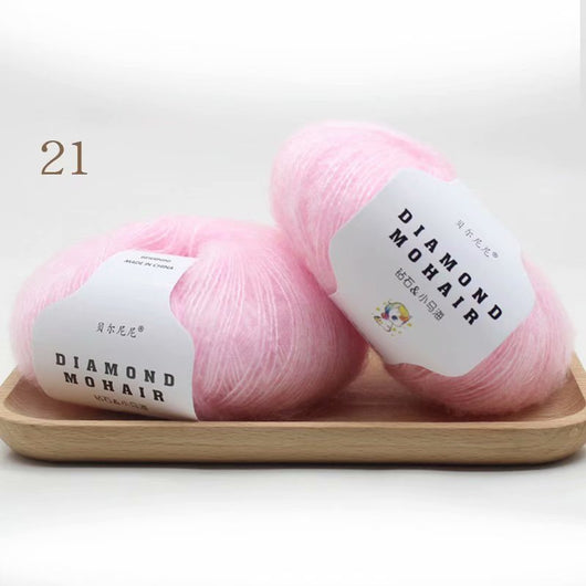 Bufanda Chal de Mohair Tejida a Mano Sudafricana Premium con Ovillo de Lana DIY - Image 73
