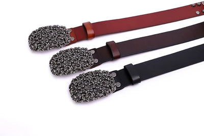 Cinturón de Cuero Genuino con Remaches para Hombre - Estilo Trend - Image 7