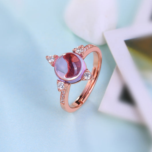 Anillo de Plata 925 con Amatista - Piedra de la Suerte