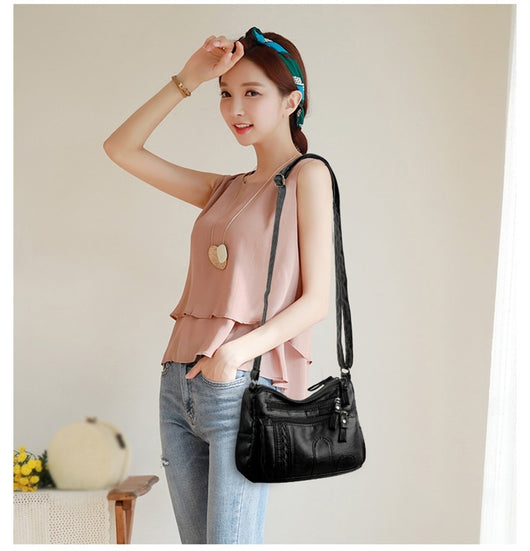 Bolso Bandolera de Cuero Suave para Mujer Madura - Elegancia y Comodidad - Image 15