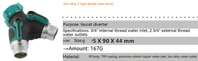Válvula Desviadora de Bola Latón-Zinc 6 Puntos Doble Paso - Image 9