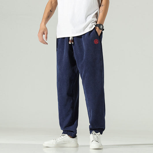 Pantalones Harem Hombre Primavera Verano con Bordado Chino - Image 4