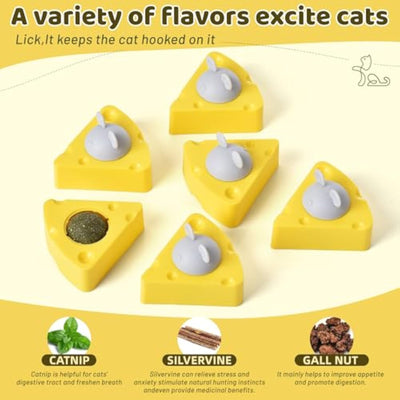 Pelotas de Catnip Adhesivas con Forma de Queso para Gatos - Image 11