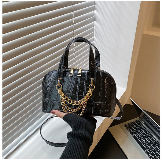 Bolso de Hombro con Patrón de Piedra y Cadena Personalizada - Image 5
