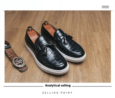 Tenis Casuales Británicos con Borlas para Hombre Talla Grande - Image 14