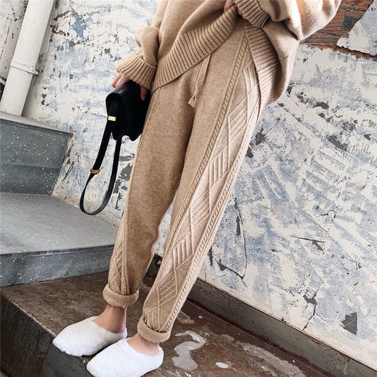 Pantalones de Lana Holgados Cintura Alta - Corte Moderno y Versátil - Image 7