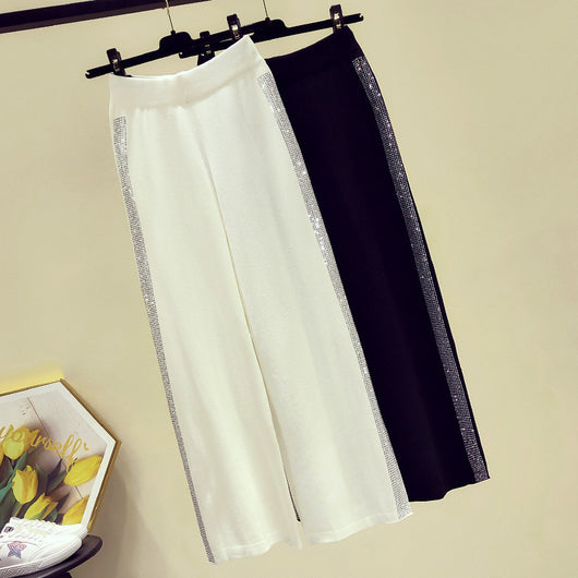 Pantalones Anchos Tejidos con Caída Elegante para Mujer - Image 3