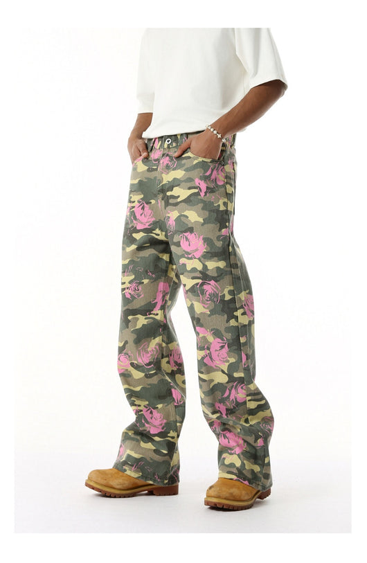 Jeans Rectos Estilo Camuflaje Lavado Clásico - Image 47