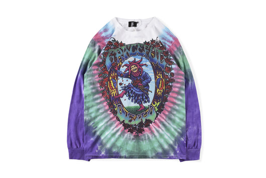 Remera Tie Dye Calavera Religiosa Estampada Manga Larga - Image 2