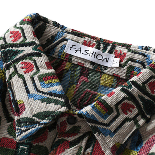 Camisa Étnica Retro Suelta para Hombre - Cálida y Versátil - Image 12