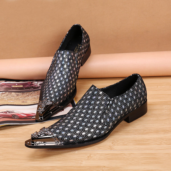 Zapatos de Cuero Casuales para Hombre sin Cordones