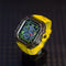 Ultra Modification Transparente Case Applicable To Watch Band Negro Yellow 49mm