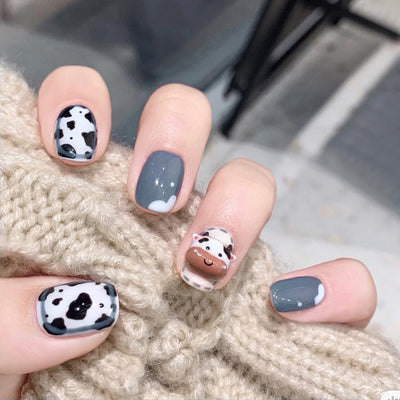 Uñas Postizas Francesas Removibles con Diamantes - Image 26