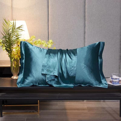 Funda de Almohada en Seda de Hielo Simple para el Hogar - Image 35