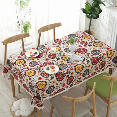 Mantel de Algodón y Lino con Estampado de Girasoles - Image 8