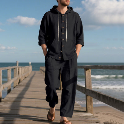 Conjunto Casual de Sudadera con Capucha y Pantalón para Hombre - Image 15