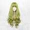 Peluca Ondas Grandes Verde Menta con Flequillo Aéreo - Elegancia Moderna