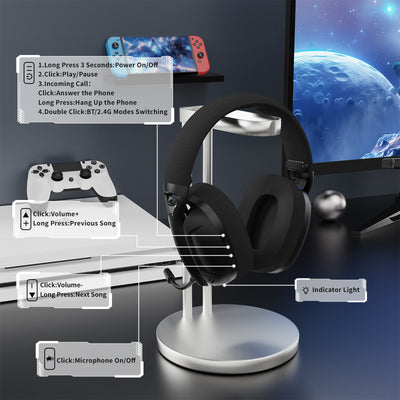 Auriculares Gaming Inalámbricos Bluetooth Multimodo con Micrófono - Image 16