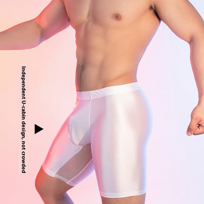 Leggings Moldeadores de Seda Elástica Brillante para Fitness - Image 3