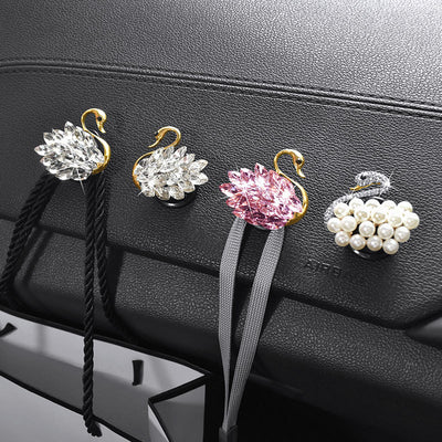 Gancho Decorativo Cisne Diamante para Interior de Auto