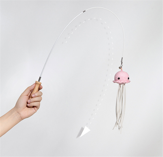 Varita Telescópica para Gatos con Campana - Juguete Resistente a Mordidas