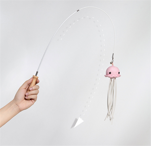 Varita Telescópica para Gatos con Campana - Juguete Resistente a Mordidas