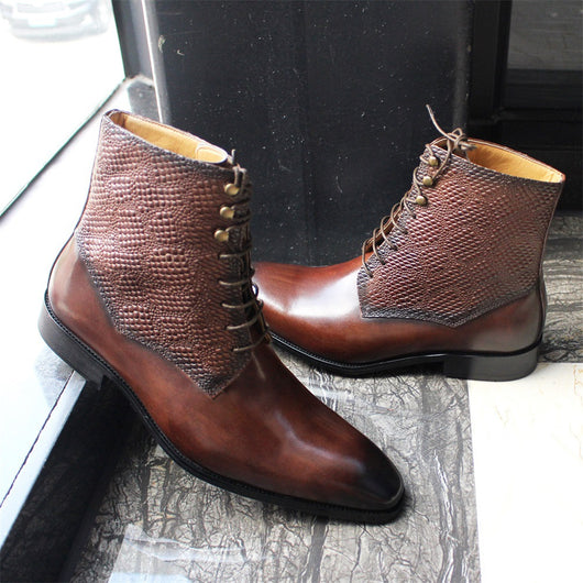 Botas de Cuero Premium para Hombre con Diseño Grabado