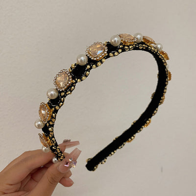 Diadema de Perlas Barrocas con Diamantes y Bordes Finos - Elegancia de Alta Gama - Image 7