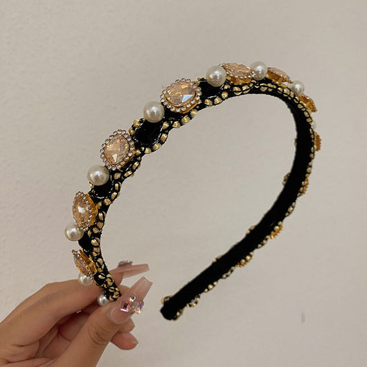 Diadema de Perlas Barrocas con Diamantes y Bordes Finos - Elegancia de Alta Gama - Image 7