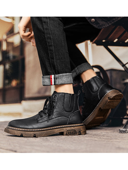 Botas Martin de Cuero para Hombre - Estilo Retro Versátil - Image 19