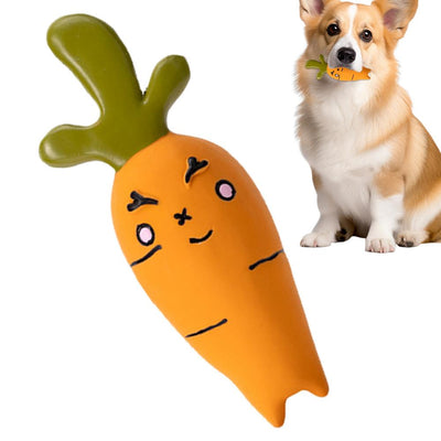 Juguetes Masticables para Perros Forma de Verduras - Cebolla y Berenjena Látex Natural