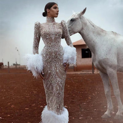 Vestido de Novia con Encaje Bordado Elegante - Image 8