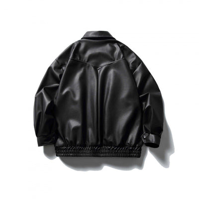 Chaqueta de Cuero para Motociclista - Estilo Clásico Masculino - Image 3