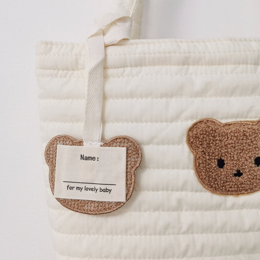 Bolsa Acolchada con Osito Bordado para Pañales y Accesorios - Image 9