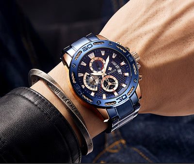 Reloj de Acero Inoxidable para Hombre con Movimiento de Cuarzo - Image 17