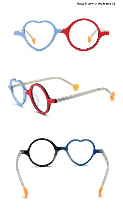 Gafas de Corazón Multicolor con Lentes Esmeriladas para Mujer - Image 16