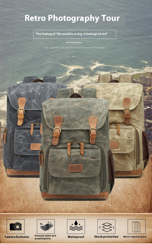 Bolsa de Cámara Canvas Multifuncional - Image 17