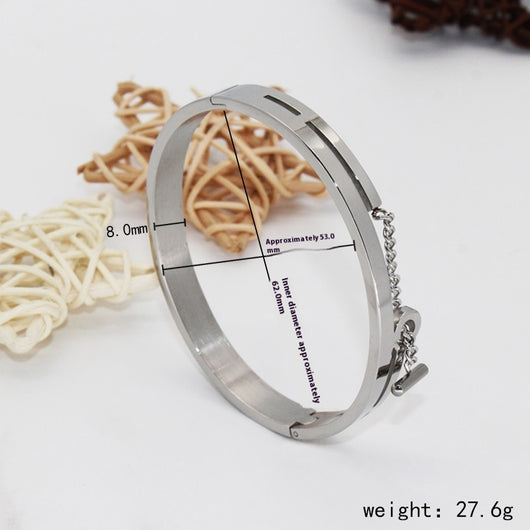 Pulsera de Acero Titanio Geométrica Resistente al Decoloramiento - Image 10