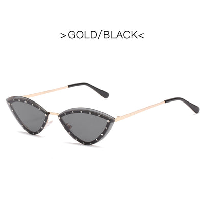 Gafas de Sol Cat Eye Triangulares sin Marco para Mujer - Image 3